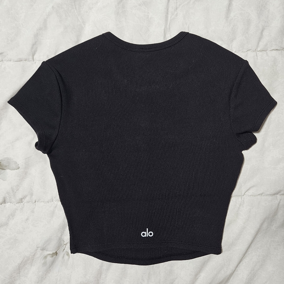 Alo Ribbed Cropped Top Small - Picture 2 of 5